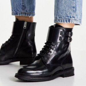 All Saints Brigade Leather Combat Boots
